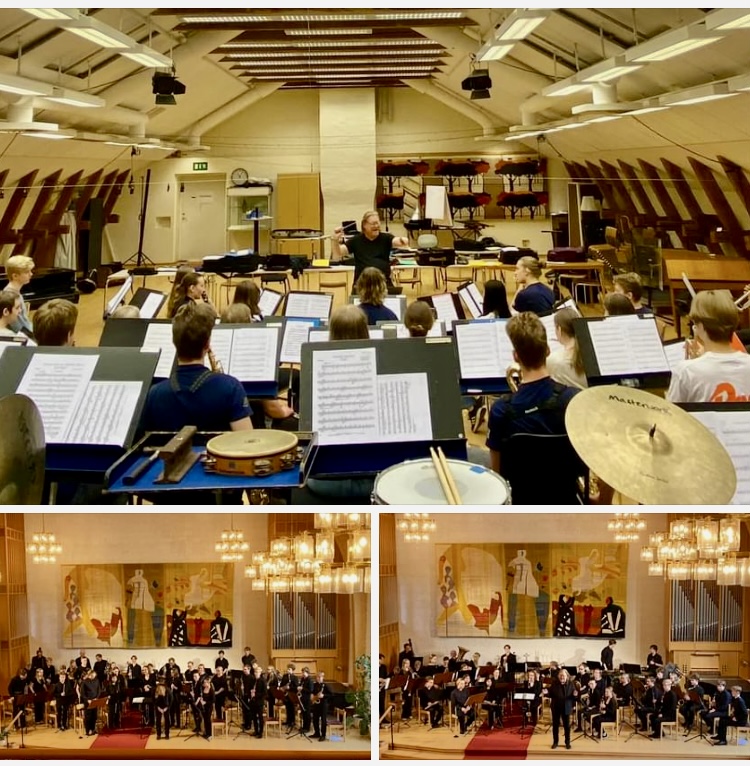 Konsert och repetitioner med blåsspetsprogrammets elver på Falun Musikkonservatorium